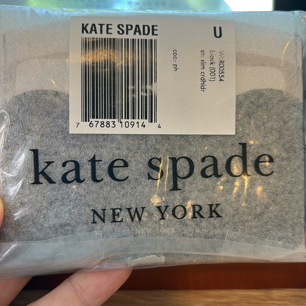 Kate Spade Small Slim Card Holder Black